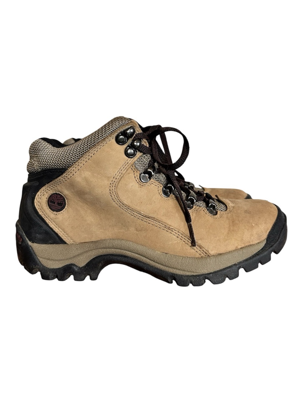 Timberland Women's Tan Leather Lace-Up Hiking Boots 7.5